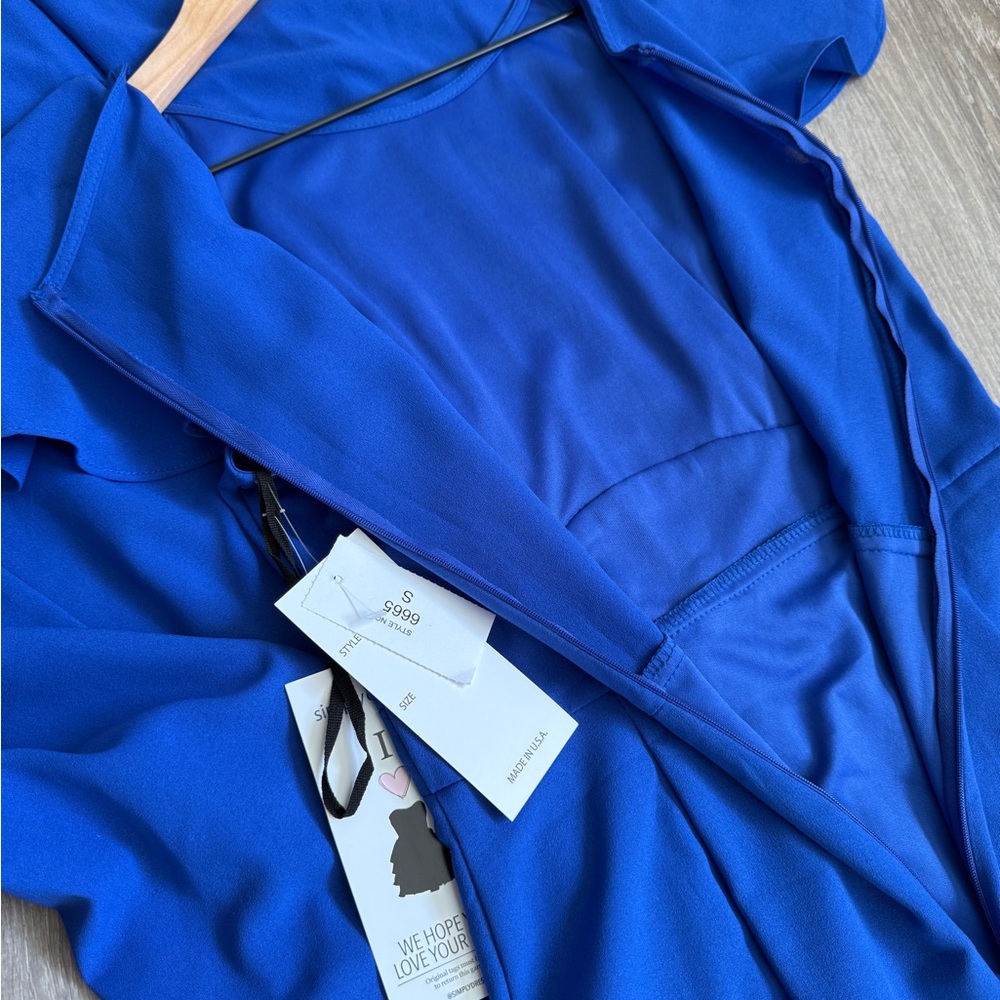 Maria Bonita Maxi Elegant Blue Women's Dress-size S-NWT - Picture 9 of 10
